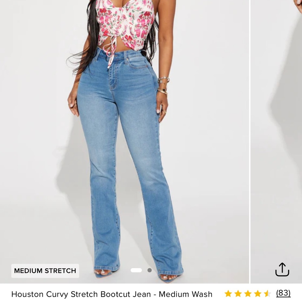 Fashion Nova Blue Boot Cut Jeans
